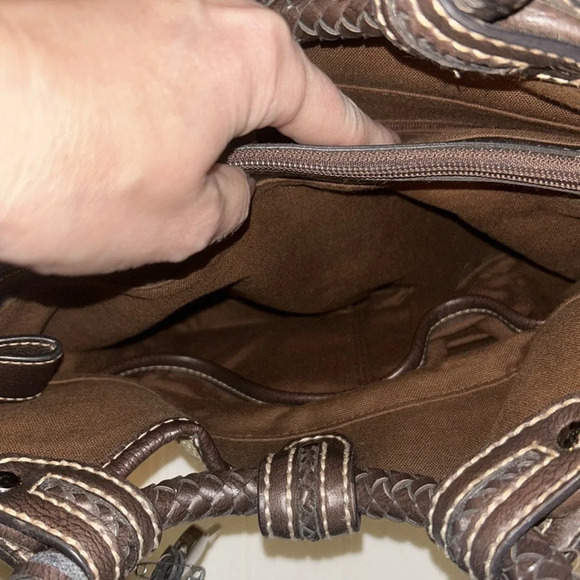 Fossil Womans Patchwork Boho Handbag Purse - Picture 4 of 6